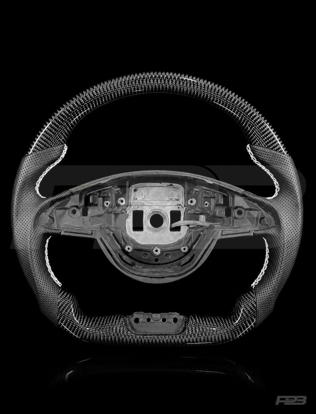 Mercedes C63 W205 Pre-Facelift Carbon Perf — exposed view, White stitching