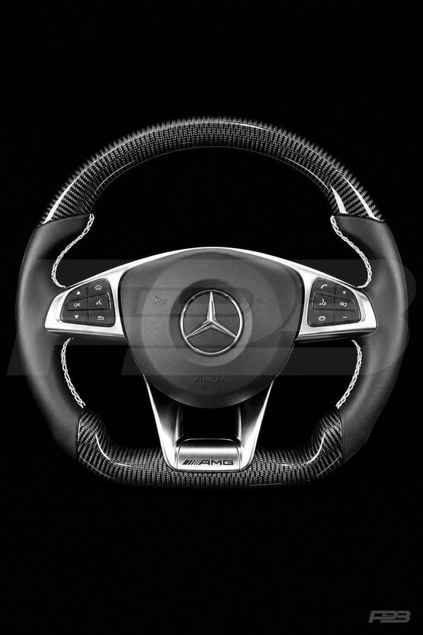 Mercedes C63 AMG W205 Pre-Facelift Custom Steering Wheel, Carbon Sport, Made to Order
