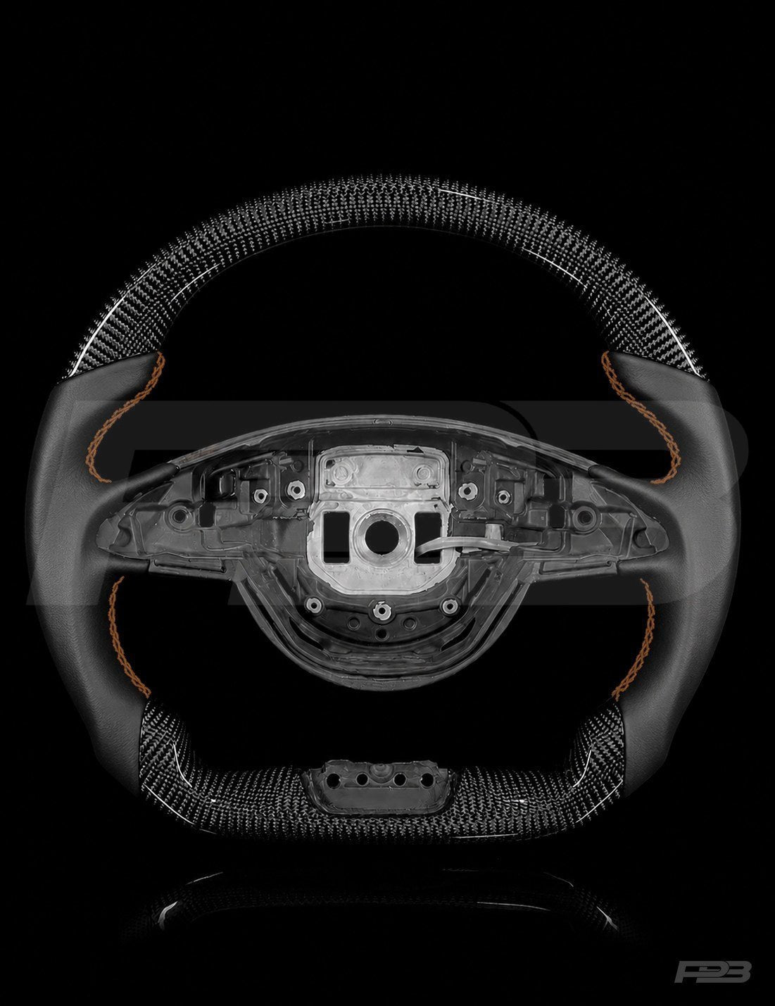 Mercedes C63 W205 Pre-Facelift Carbon Sport — exposed view, Brown stitching