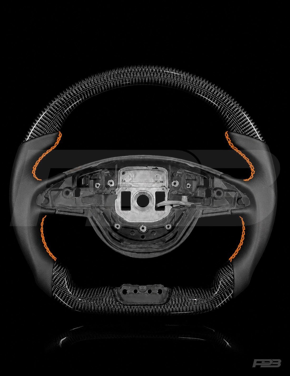 Mercedes C63 W205 Pre-Facelift Carbon Sport — exposed view, Orange stitching