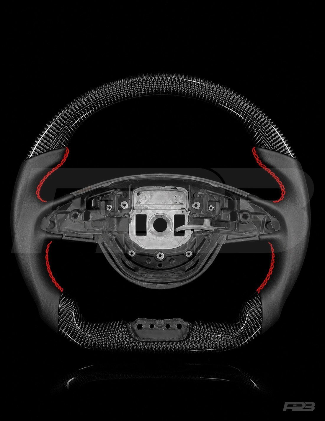 Mercedes C63 W205 Pre-Facelift Carbon Sport — exposed view, Red stitching