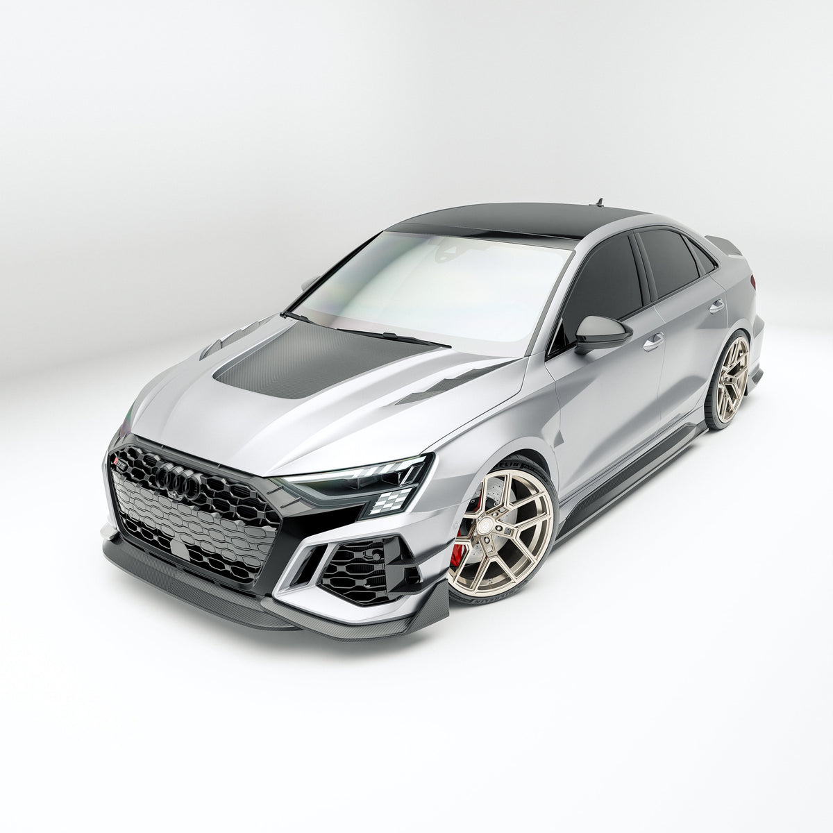 REVOZPORT Audi RS3 8Y Saloon Carbon Fibre Bonnet (2021+), image 9 - Premium Bespoke AutoWorks