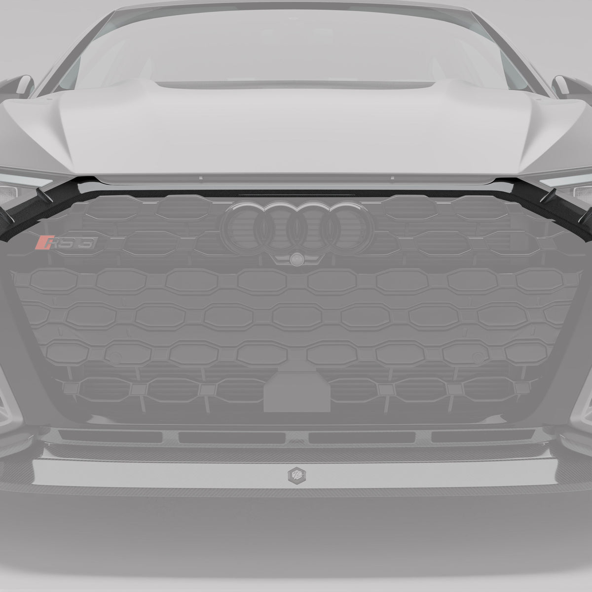 REVOZPORT Audi RS3 8Y Saloon Carbon Fibre Front Grille (2021-2024) - Premium Bespoke AutoWorks