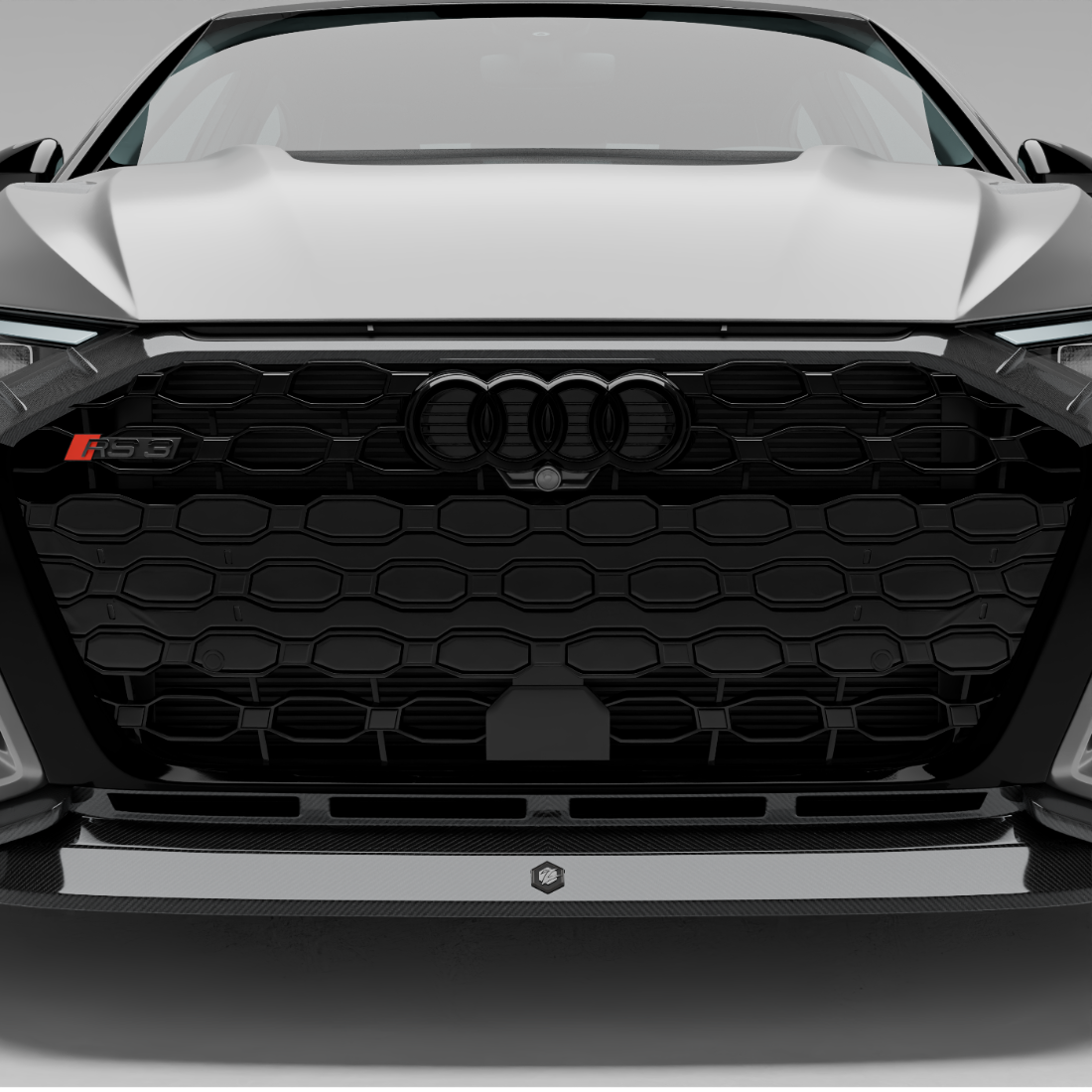 REVOZPORT Audi RS3 8Y Saloon Carbon Fibre Front Grille (2021-2024), image 2 - Premium Bespoke AutoWorks