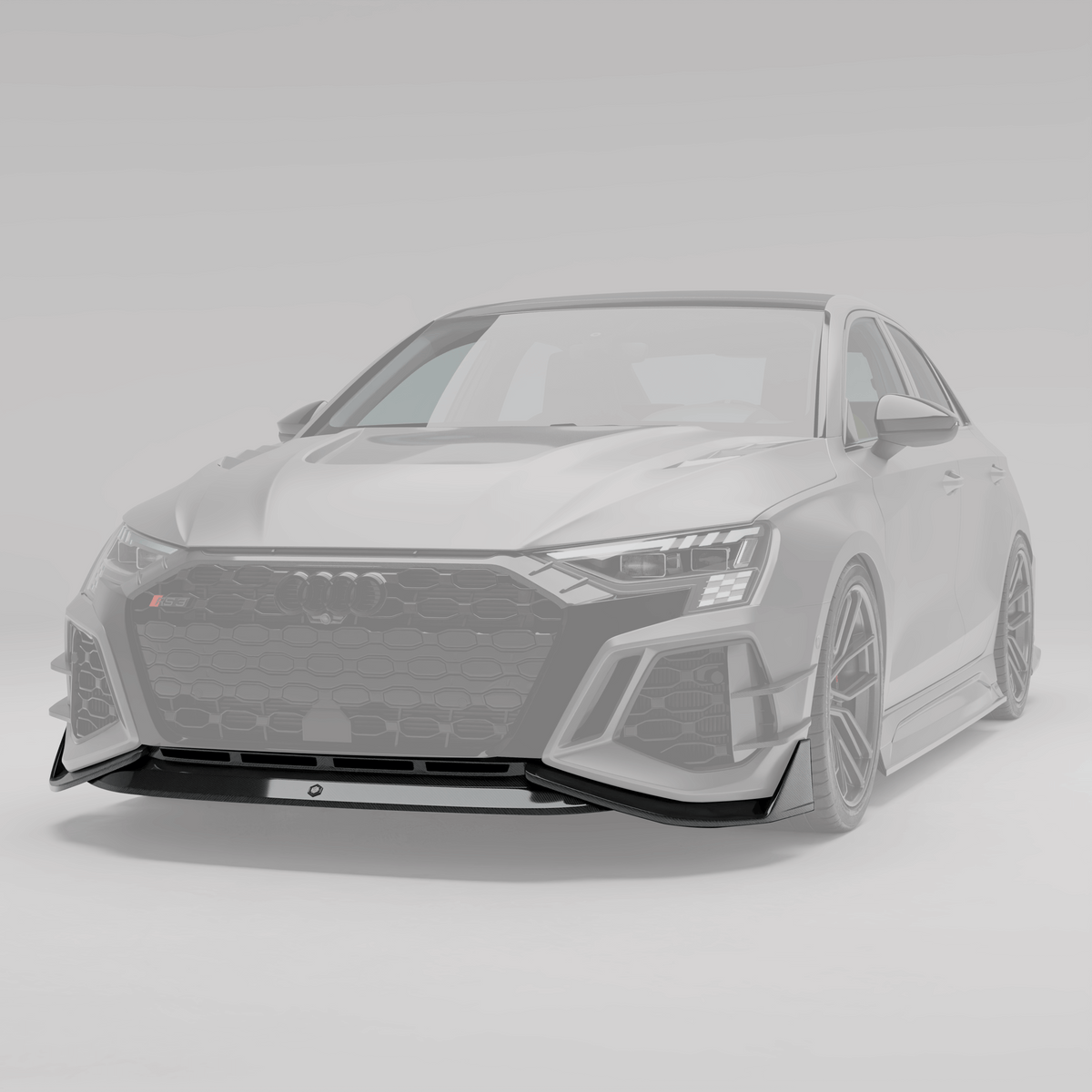 REVOZPORT Audi RS3 8Y Saloon Carbon Fibre Front Lip (2021-2024) - Premium Bespoke AutoWorks