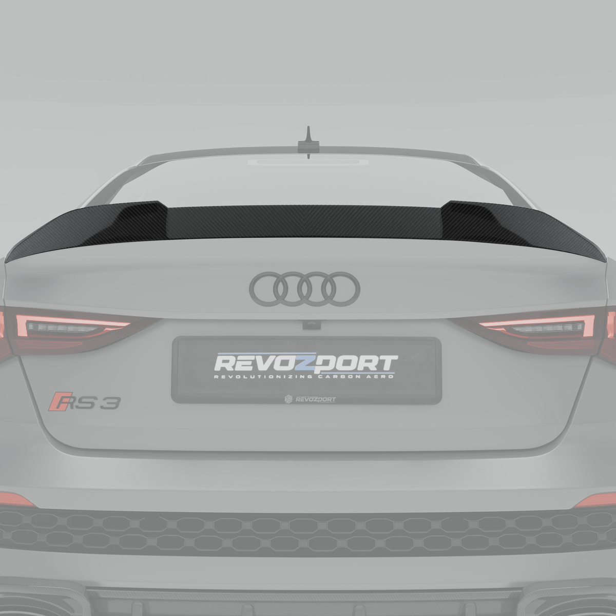 REVOZPORT Audi RS3 8Y Saloon Carbon Fibre Spoiler (2021+) - Premium Bespoke AutoWorks