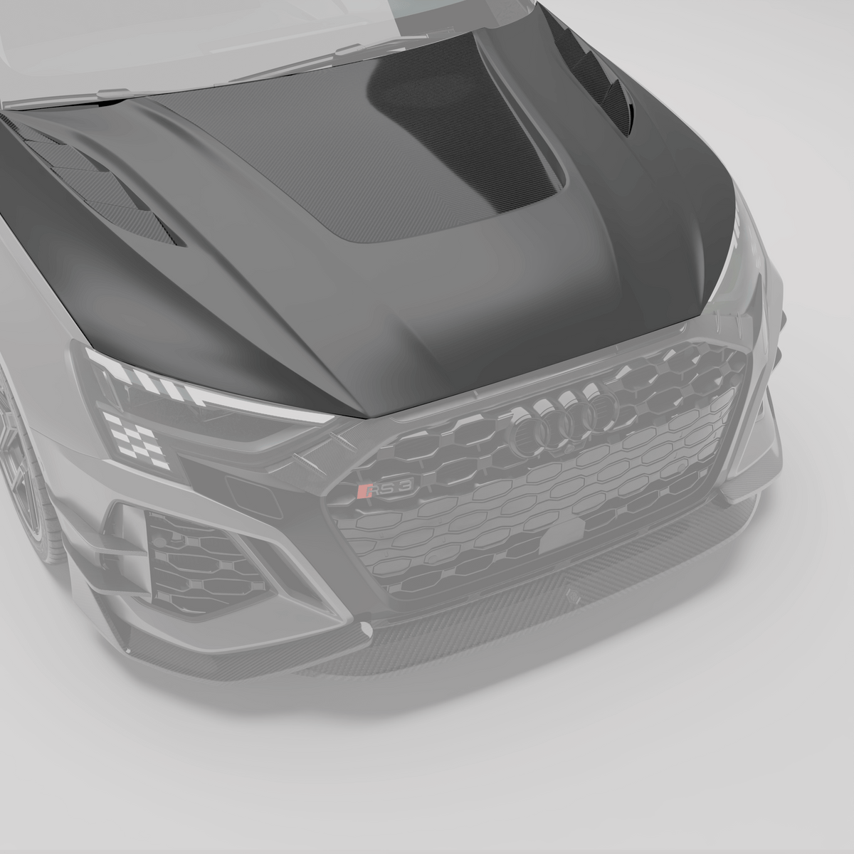 REVOZPORT Audi RS3 8Y Sportback Carbon Fibre Bonnet (2021+) - Premium Bespoke AutoWorks