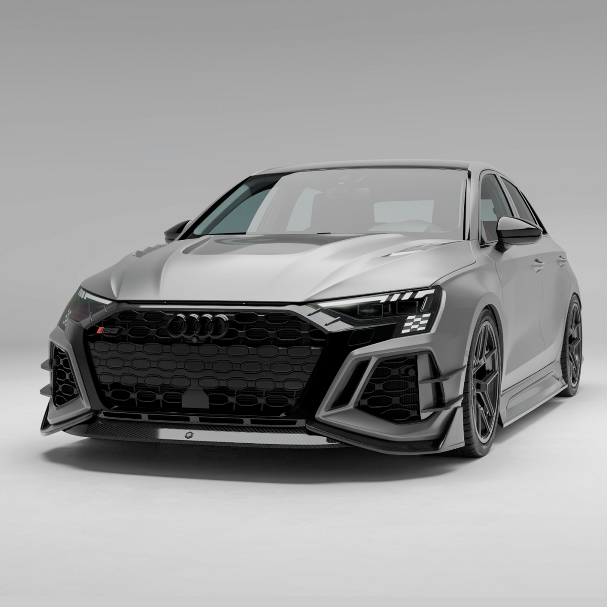 REVOZPORT Audi RS3 8Y Sportback Carbon Fibre Front Lip (2021-2024), image 2 - Premium Bespoke AutoWorks