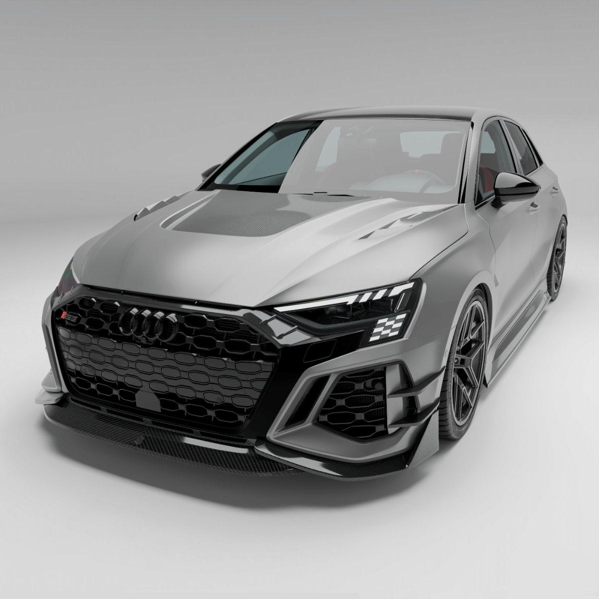 REVOZPORT Audi RS3 8Y Sportback Carbon Fibre Front Lip (2021-2024), image 7 - Premium Bespoke AutoWorks