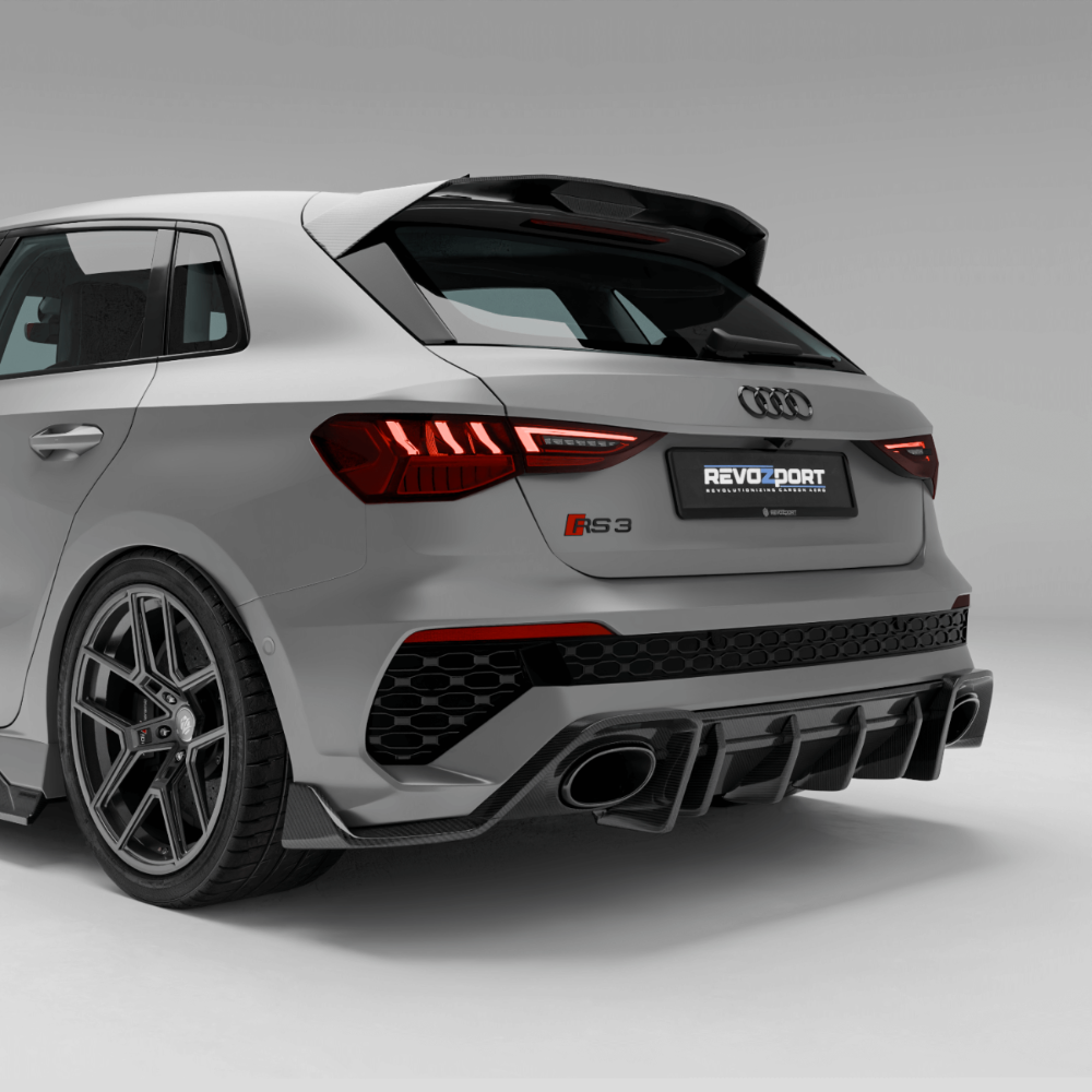 REVOZPORT Audi RS3 8Y Sportback Carbon Fibre Rear Diffuser (2021-2024), image 7 - Premium Bespoke AutoWorks