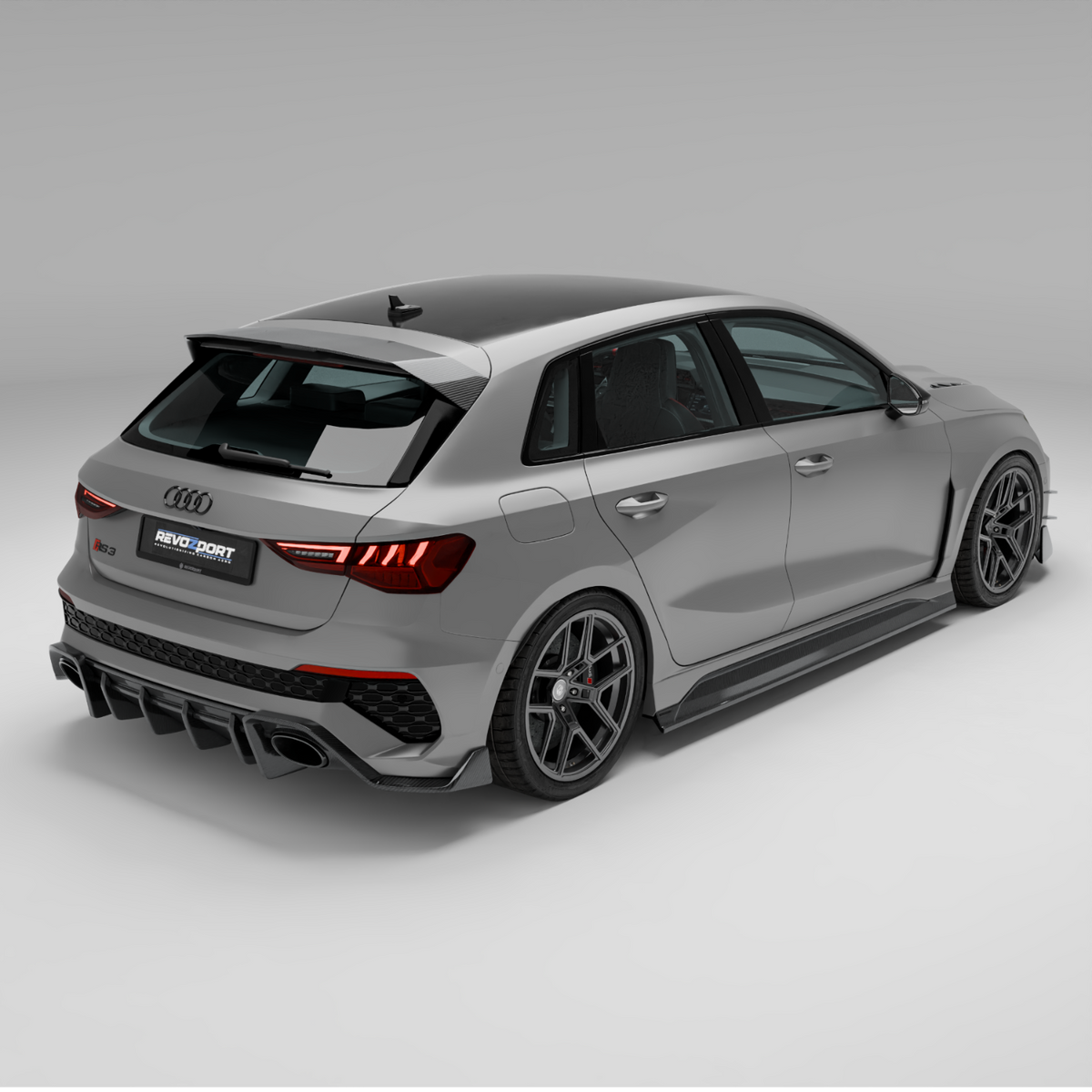 REVOZPORT Audi RS3 8Y Sportback Carbon Fibre Rear Diffuser (2021-2024), image 8 - Premium Bespoke AutoWorks