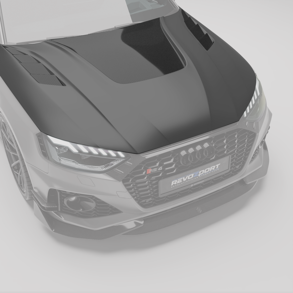 REVOZPORT Audi RS4 Avant B9.5 Carbon Fibre Bonnet (2020-2023) - Premium Bespoke AutoWorks