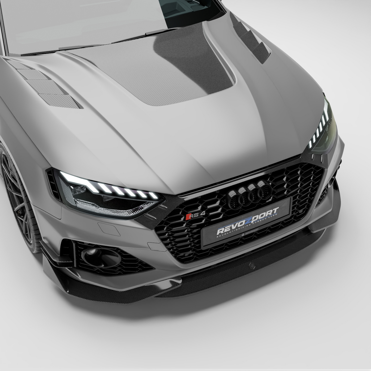 REVOZPORT Audi RS4 Avant B9.5 Carbon Fibre Bonnet (2020-2023), image 2 - Premium Bespoke AutoWorks