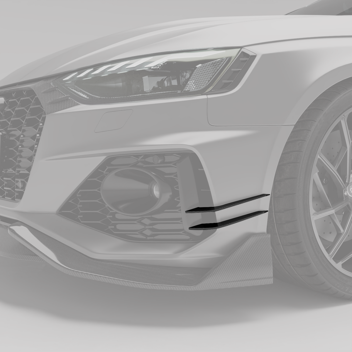 REVOZPORT Audi RS4 Avant B9.5 Carbon Fibre Canards (2020-2023) - Premium Bespoke AutoWorks