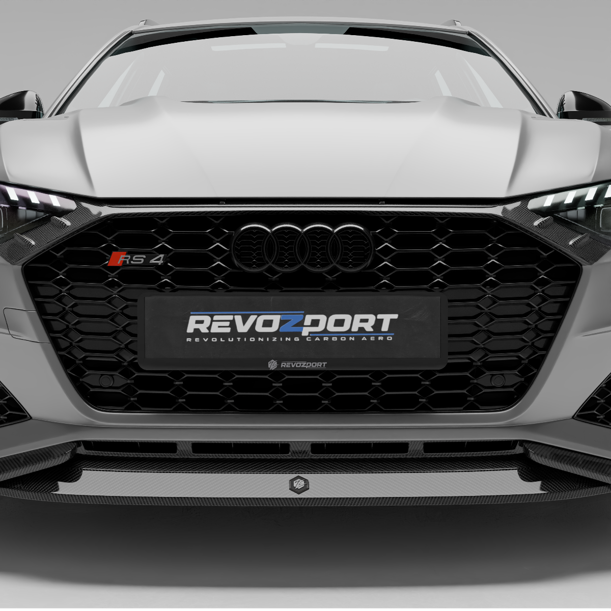 REVOZPORT Audi RS4 Avant B9.5 Carbon Fibre Front Grille (2020-2023), image 2 - Premium Bespoke AutoWorks
