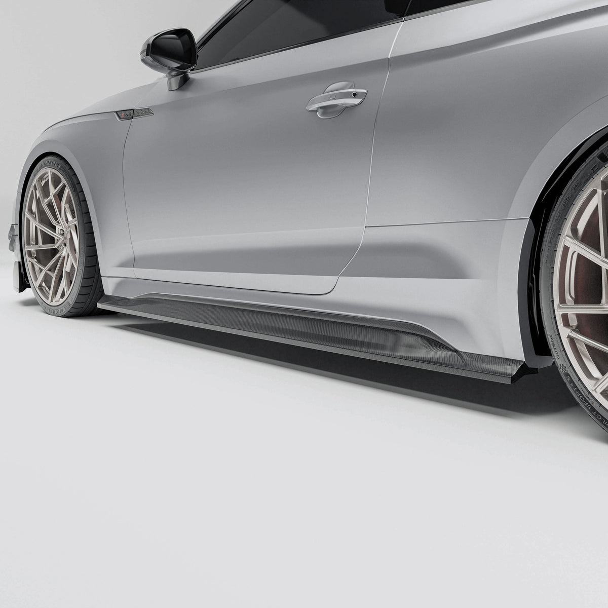 REVOZPORT Audi RS5 Coupe B9.5 Carbon Fibre Side Skirts (2020-2024), image 2 - Premium Bespoke AutoWorks