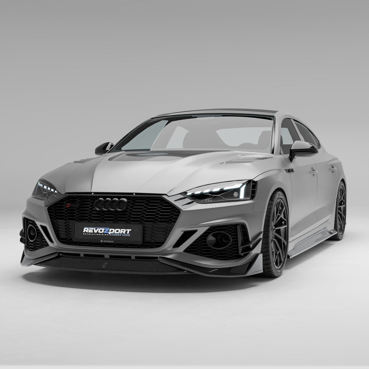 REVOZPORT Audi RS5 Sportback B9.5 Carbon Fibre Front Lip (2020-2024), image 2 - Premium Bespoke AutoWorks
