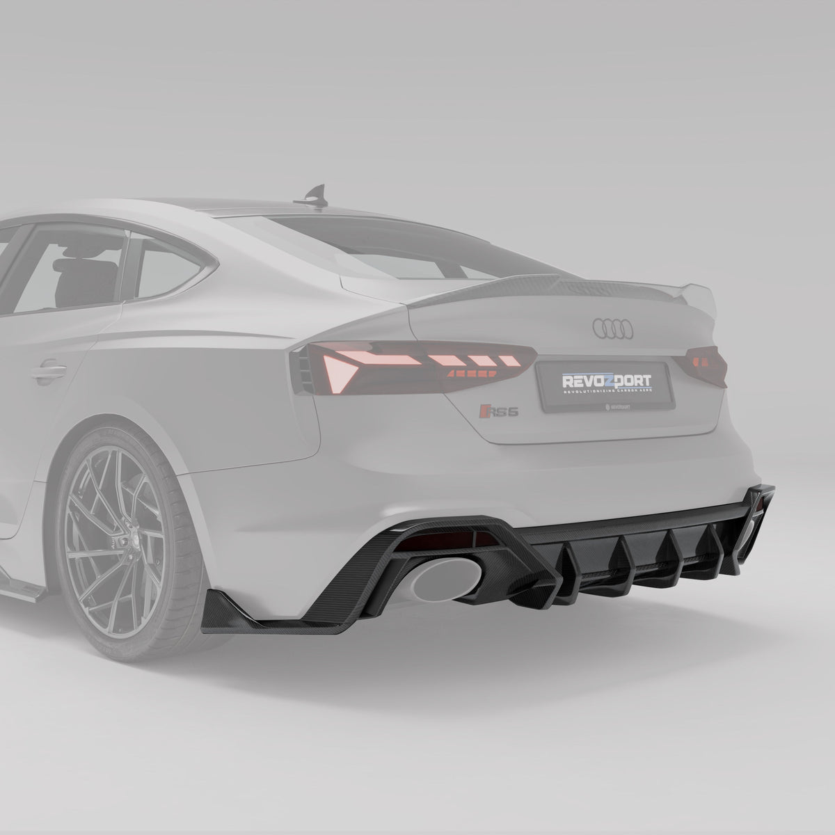 REVOZPORT Audi RS5 Sportback B9.5 Carbon Fibre Rear Diffuser (2020-2024) - Premium Bespoke AutoWorks