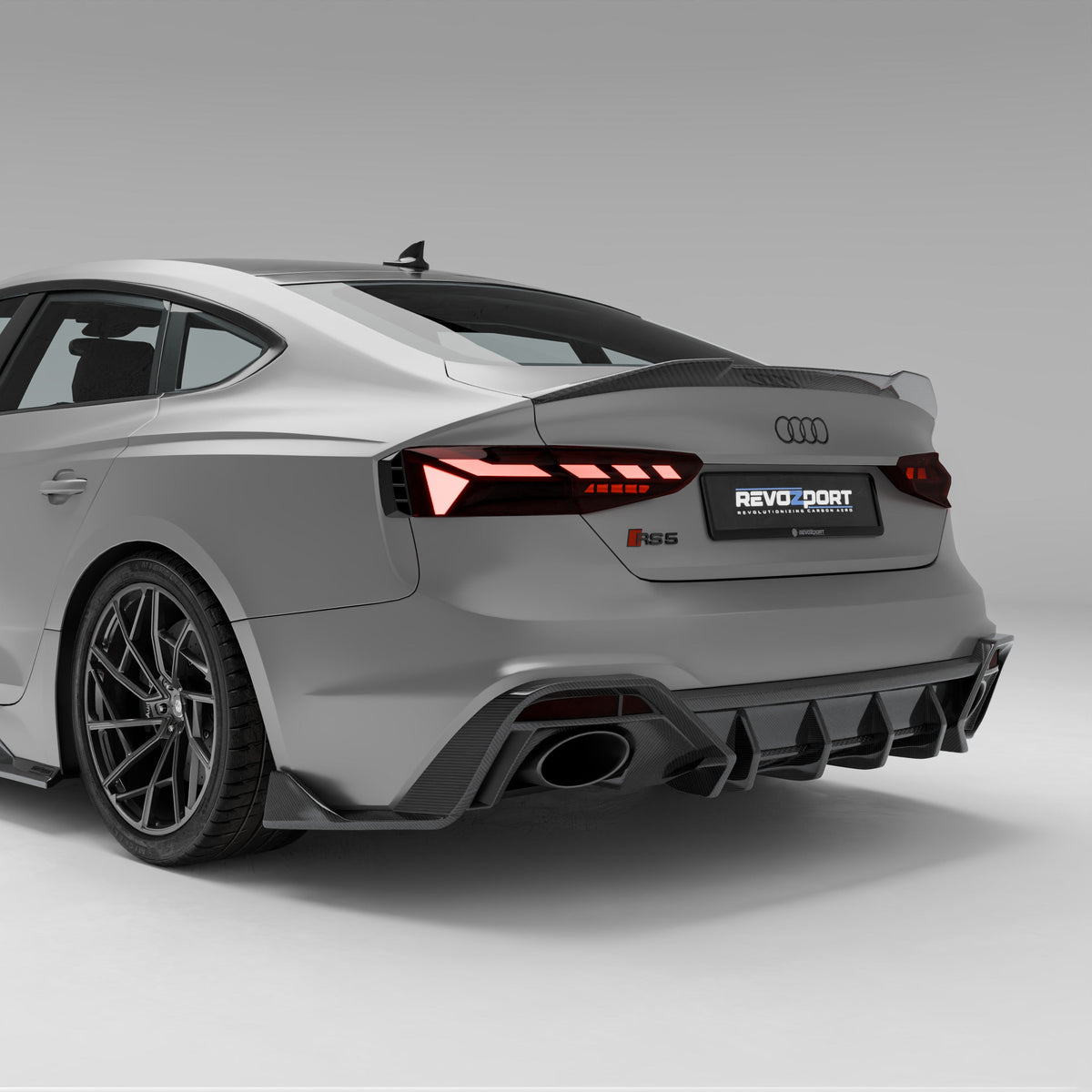 REVOZPORT Audi RS5 Sportback B9.5 Carbon Fibre Rear Diffuser (2020-2024), image 2 - Premium Bespoke AutoWorks