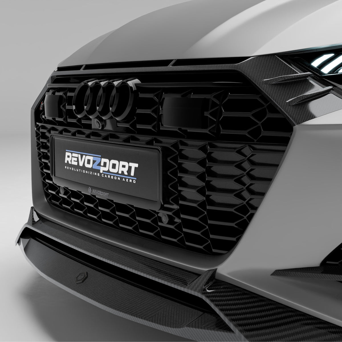 REVOZPORT Audi RS6 Avant C8 Carbon Fibre Front Grille (2020+), image 8 - Premium Bespoke AutoWorks