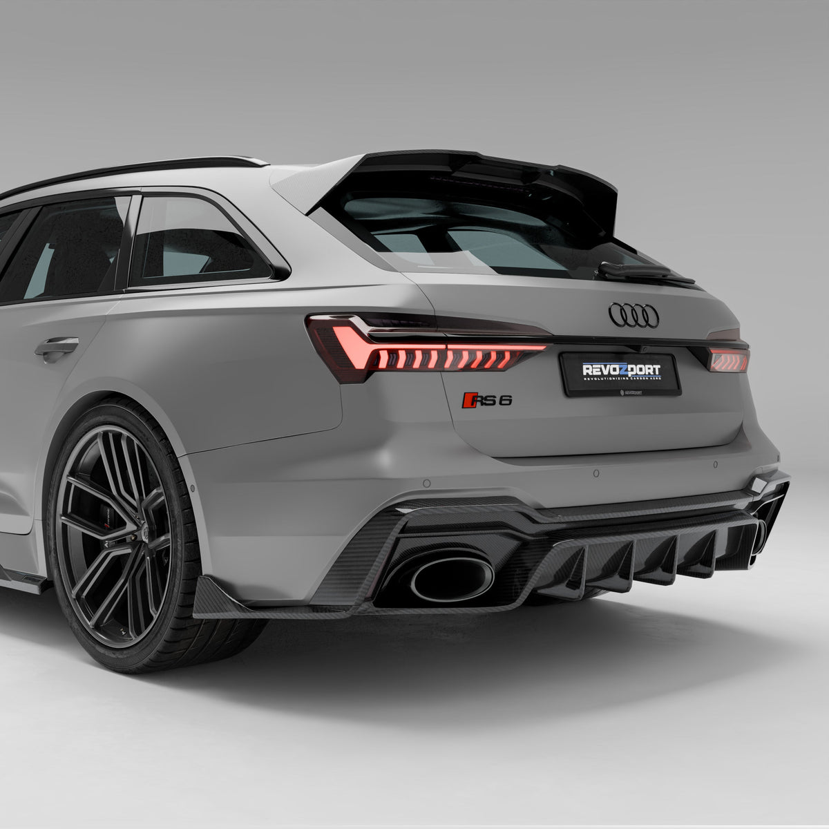 REVOZPORT Audi RS6 Avant C8 Carbon Fibre Rear Diffuser (2020+), image 2 - Premium Bespoke AutoWorks