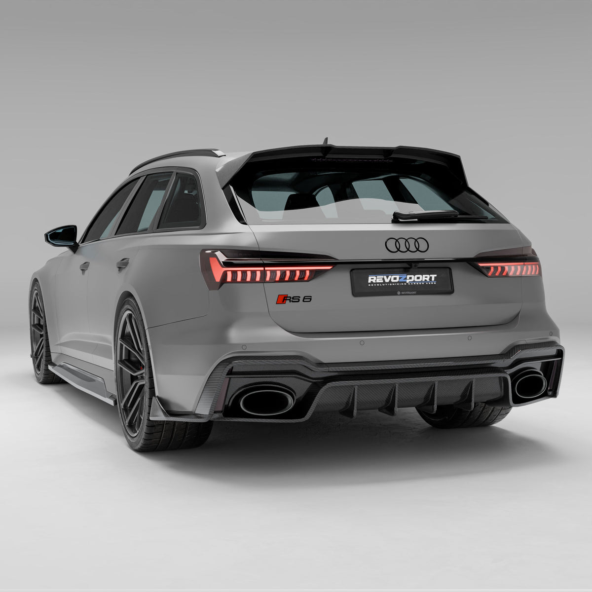 REVOZPORT Audi RS6 Avant C8 Carbon Fibre Rear Diffuser (2020+), image 7 - Premium Bespoke AutoWorks