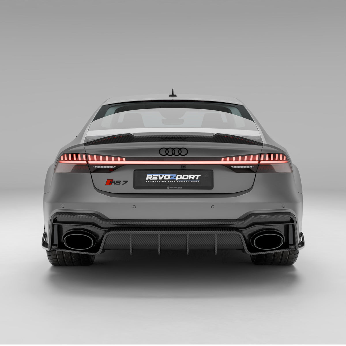 REVOZPORT Audi RS7 Sportback C8 Carbon Fibre Rear Diffuser (2020+), image 9 - Premium Bespoke AutoWorks