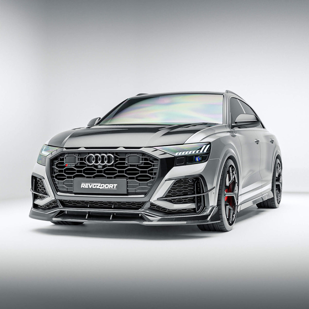 REVOZPORT Audi RSQ8 Pre-LCI Carbon Fibre Front Lip (2020-2024), image 2 - Premium Bespoke AutoWorks