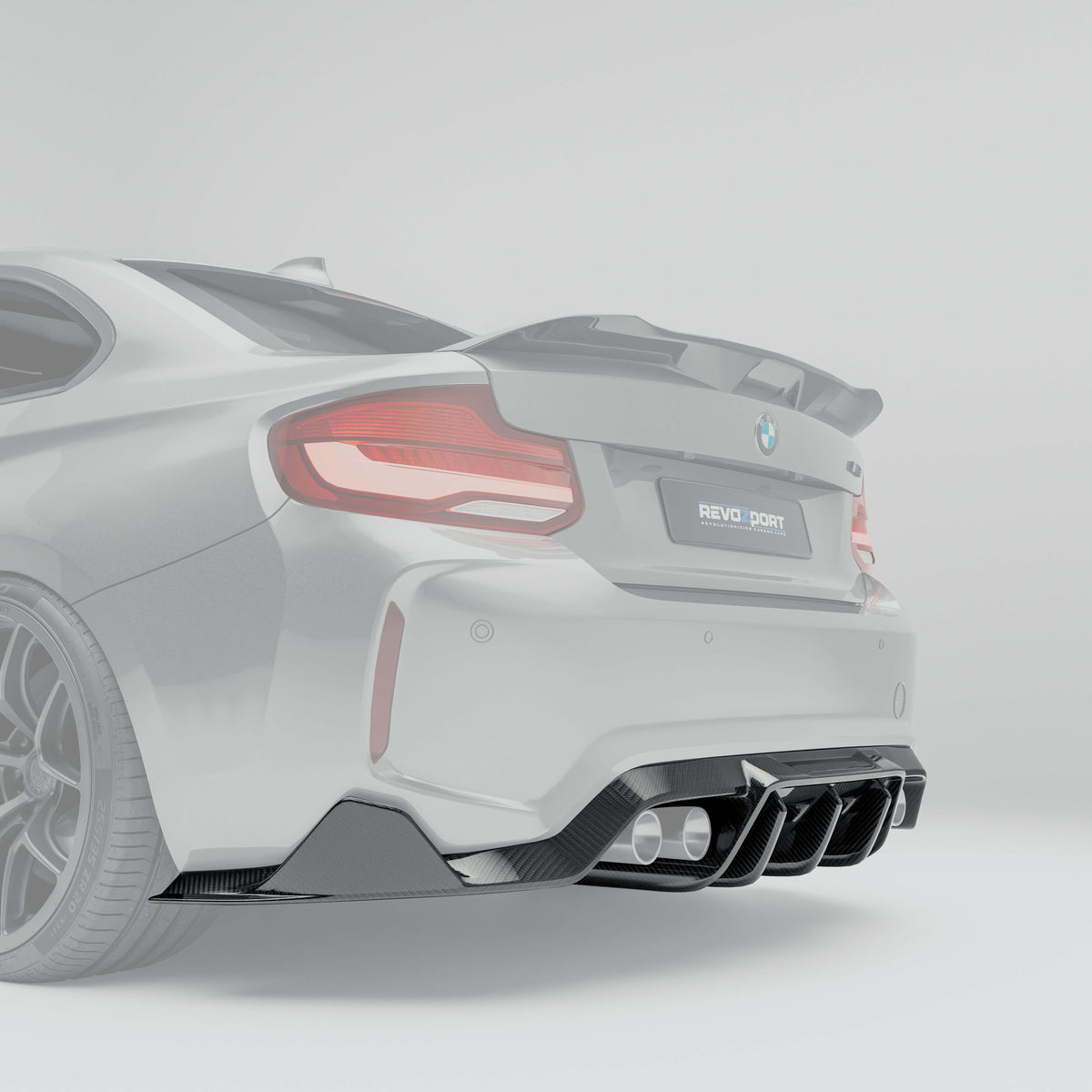 REVOZPORT BMW M2 F87 Carbon Fibre Rear Diffuser (2016-2018) - Premium Bespoke AutoWorks