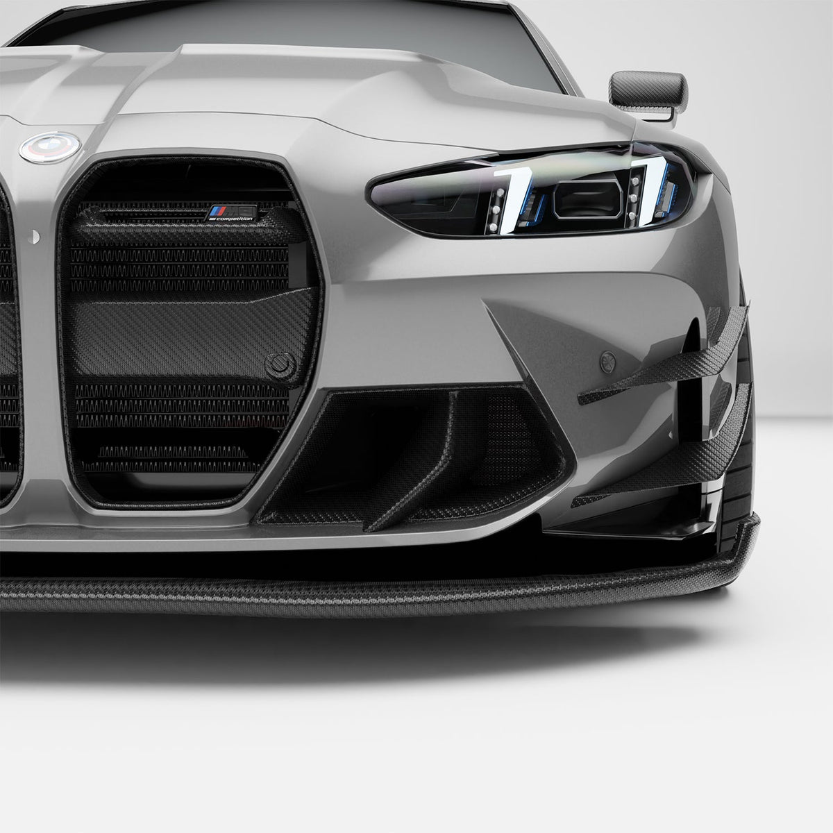 REVOZPORT BMW M3 G80 Carbon Fibre Aero Front Bumper Canards (2021+), image 9 - Premium Bespoke AutoWorks