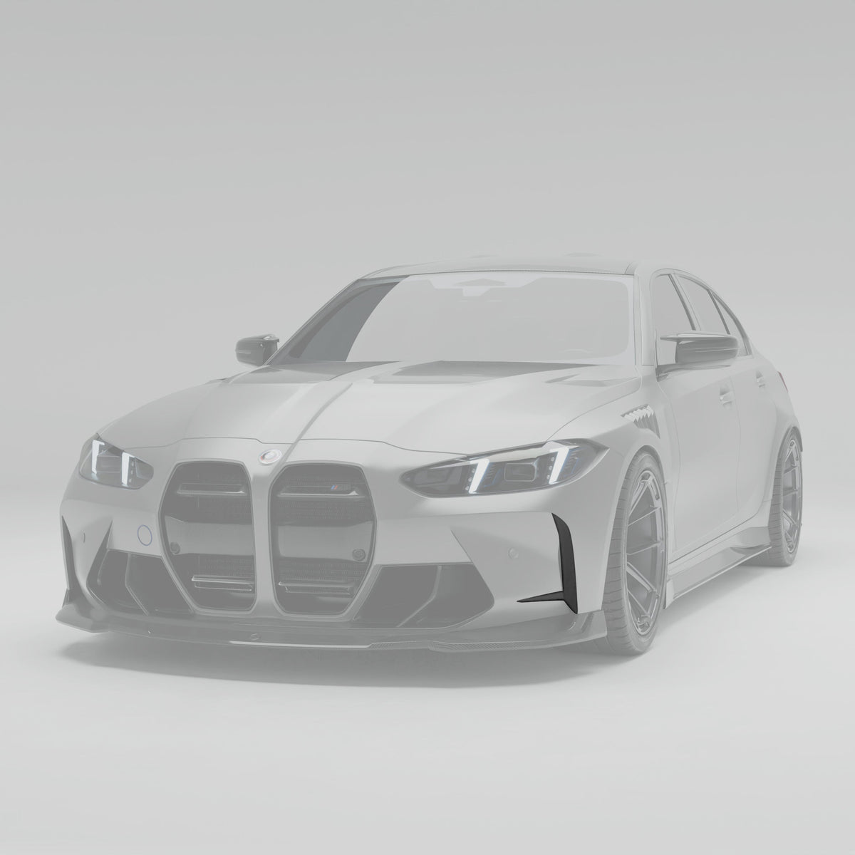REVOZPORT BMW M3 G80 Carbon Fibre Front Bumper Canards (2021+) - Premium Bespoke AutoWorks