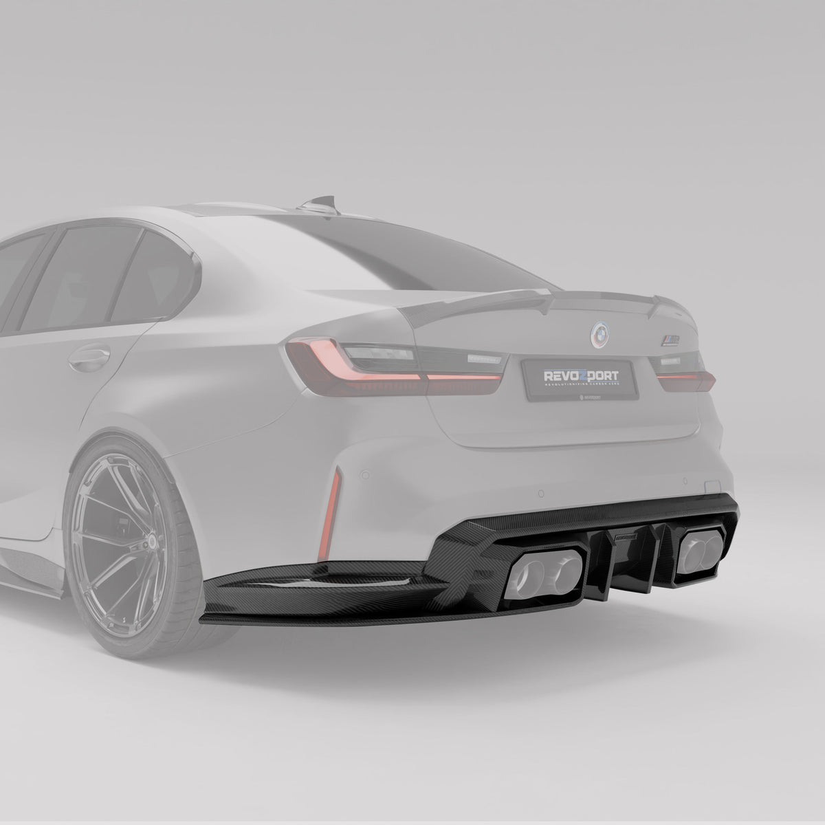 REVOZPORT BMW M3 G80 Carbon Fibre Rear Diffuser (2021+) - Premium Bespoke AutoWorks