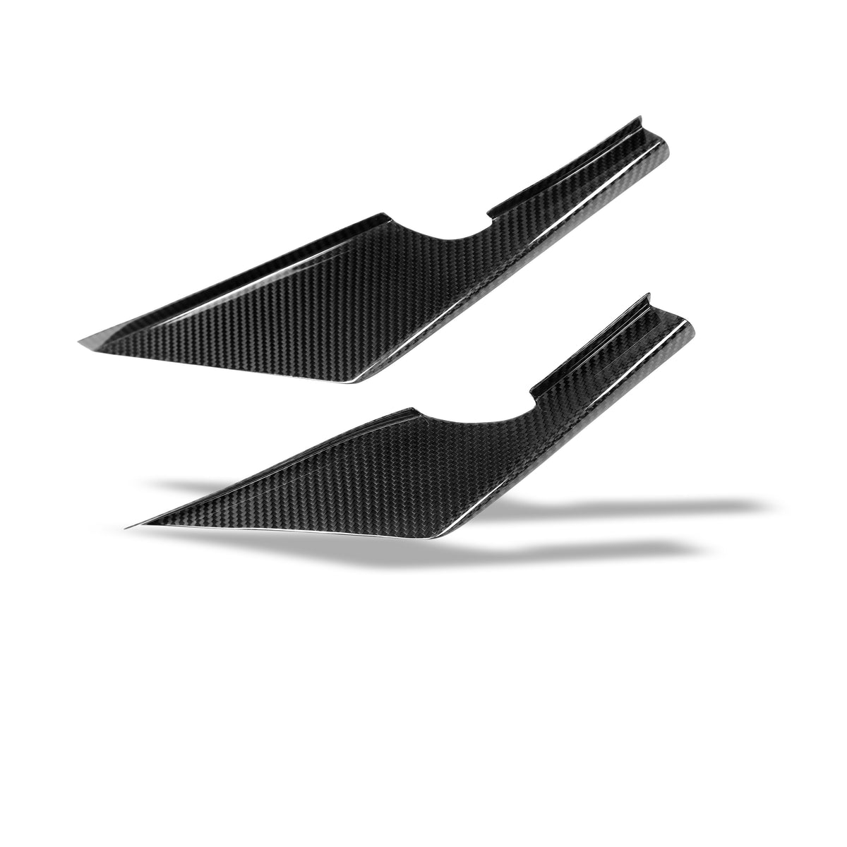 REVOZPORT BMW M4 G82 Carbon Fibre Front Bumper Canards, Design 2 (2021+), image 3 - Premium Bespoke AutoWorks
