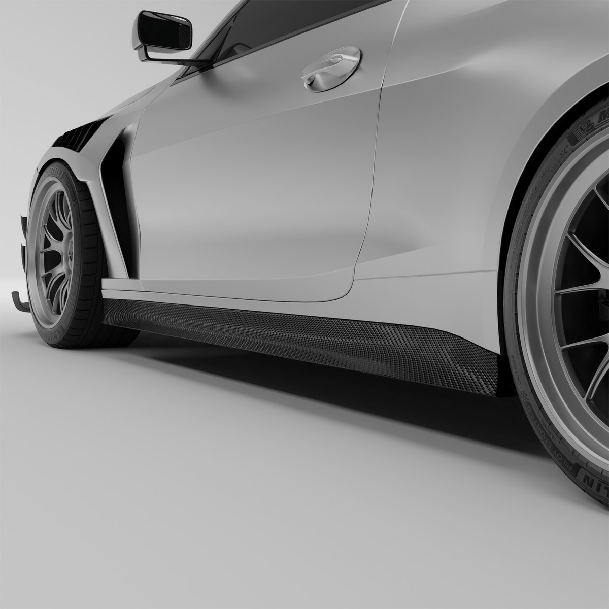 REVOZPORT BMW M4 G82 Carbon Fibre Race Side Skirts (2021+) - Premium Bespoke AutoWorks
