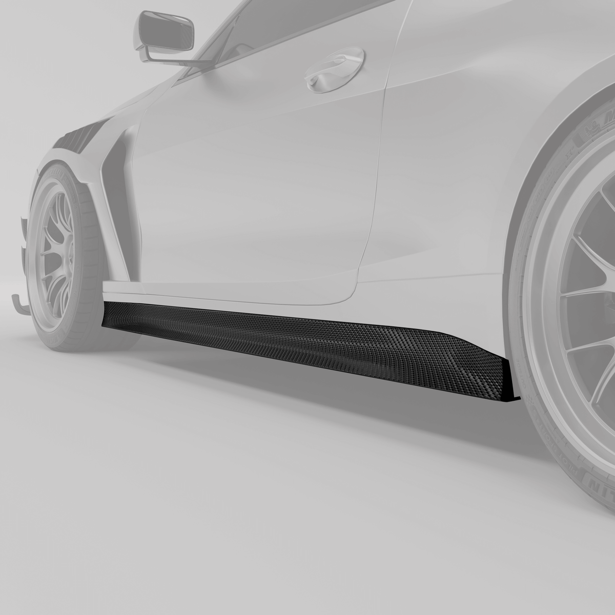 REVOZPORT BMW M4 G82 Carbon Fibre Race Side Skirts (2021+), image 2 - Premium Bespoke AutoWorks