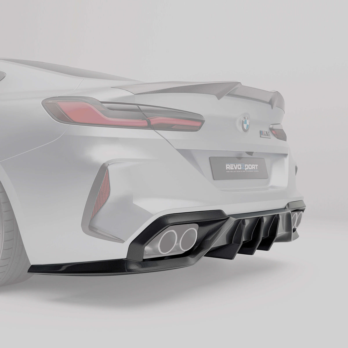 REVOZPORT BMW M8 F91 & F92 Carbon Fibre Rear Diffuser (2019+) - Premium Bespoke AutoWorks