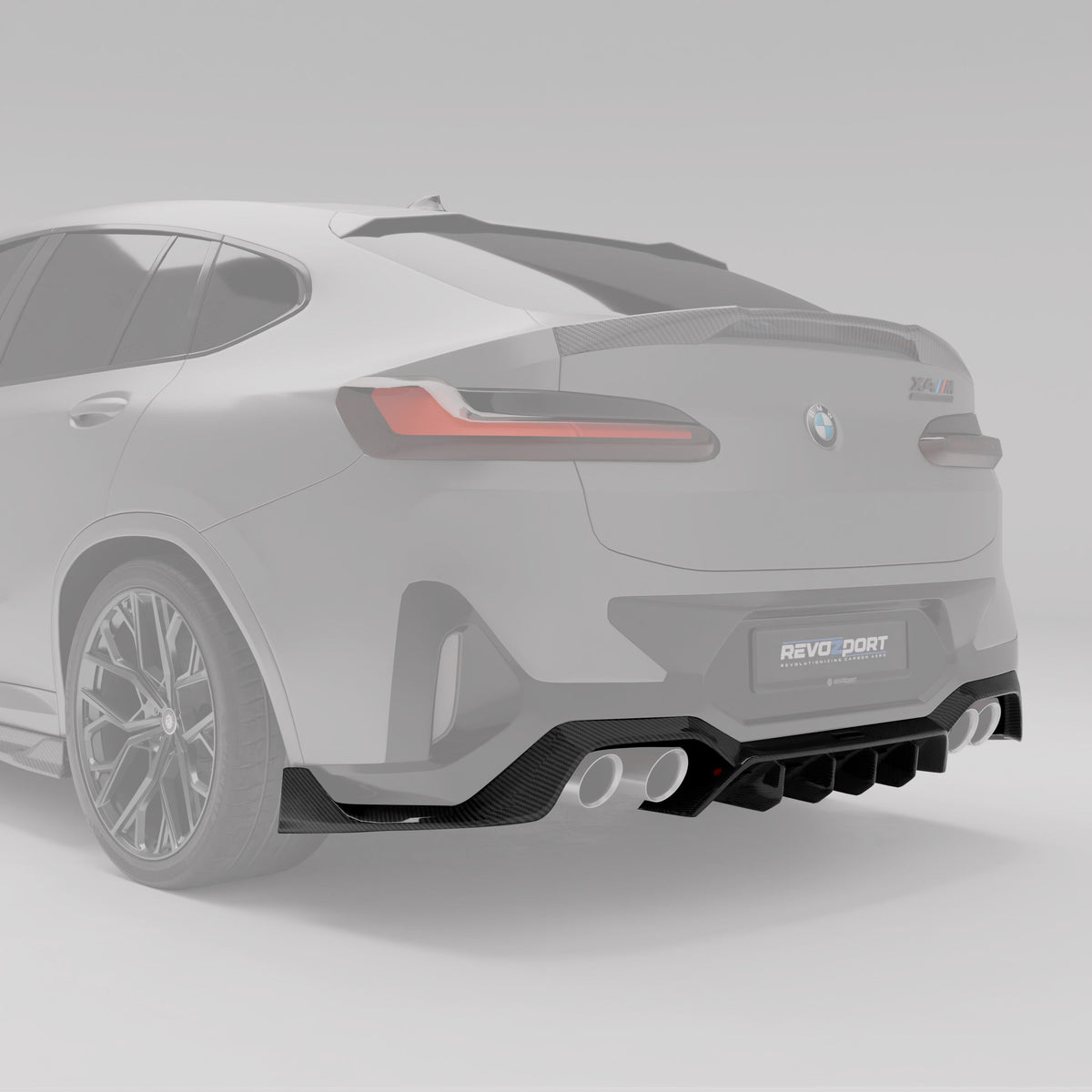 REVOZPORT BMW X4M F98 LCI Carbon Fibre Rear Diffuser (2021-2025) - Premium Bespoke AutoWorks