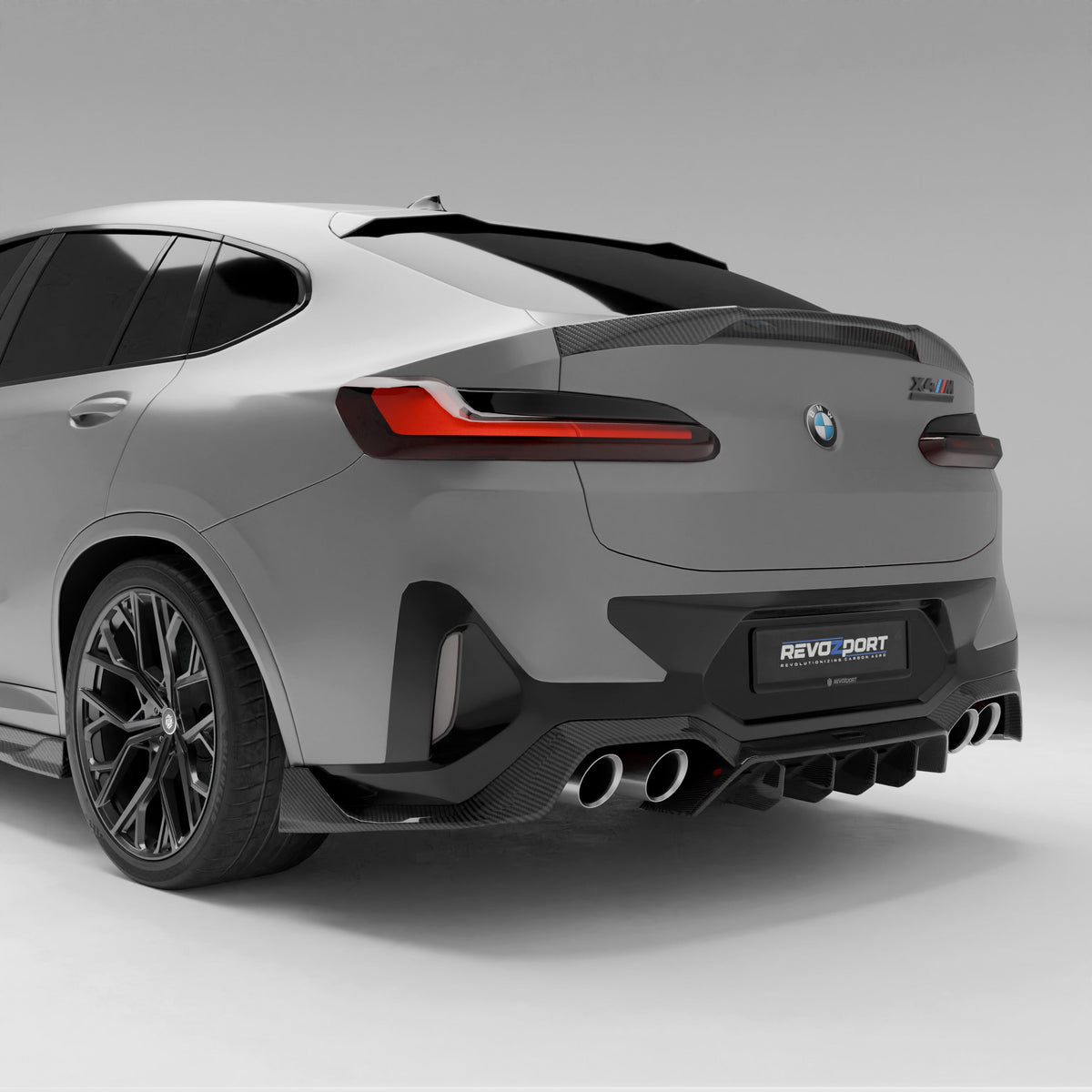 REVOZPORT BMW X4M F98 LCI Carbon Fibre Rear Diffuser (2021-2025), image 2 - Premium Bespoke AutoWorks