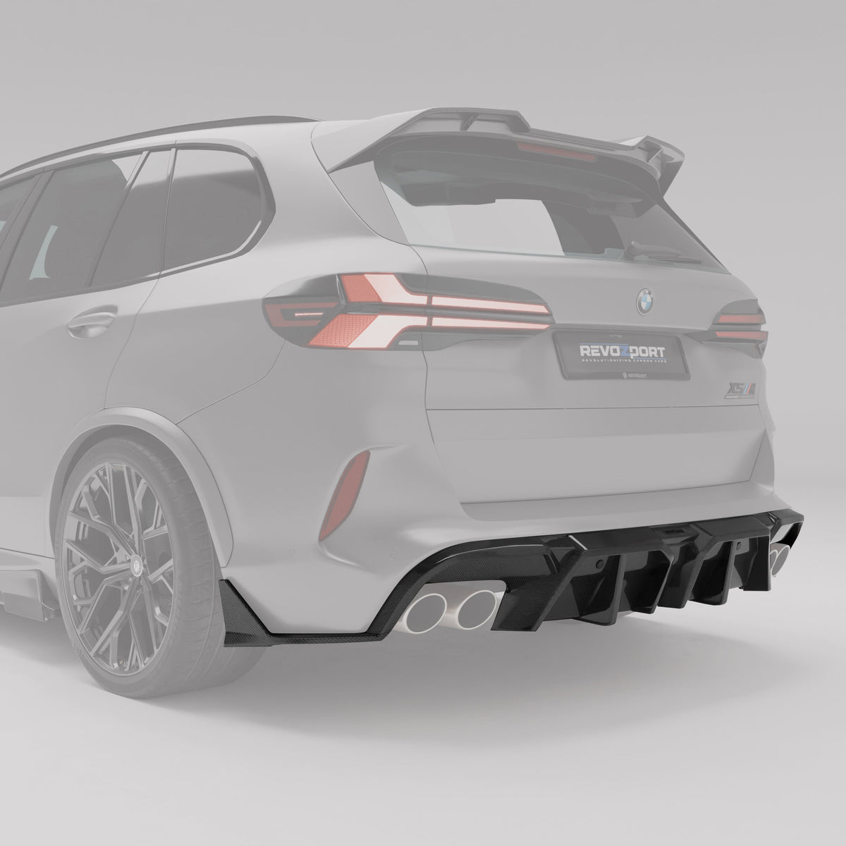 REVOZPORT BMW X5M F95 LCI Carbon Fibre Rear Diffuser (2023+) - Premium Bespoke AutoWorks