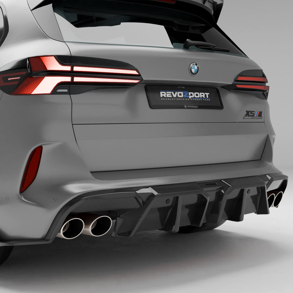 REVOZPORT BMW X5M F95 LCI Carbon Fibre Rear Diffuser (2023+), image 9 - Premium Bespoke AutoWorks
