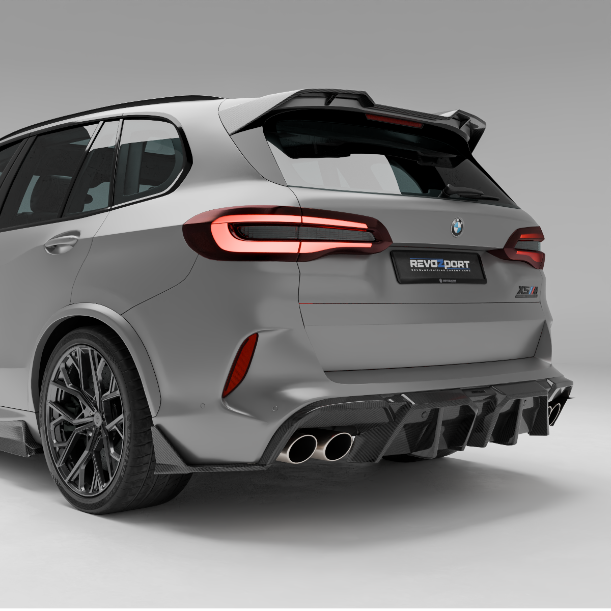 REVOZPORT BMW X5M F95 Pre-LCI Carbon Fibre Rear Diffuser (2020-2023), image 2 - Premium Bespoke AutoWorks