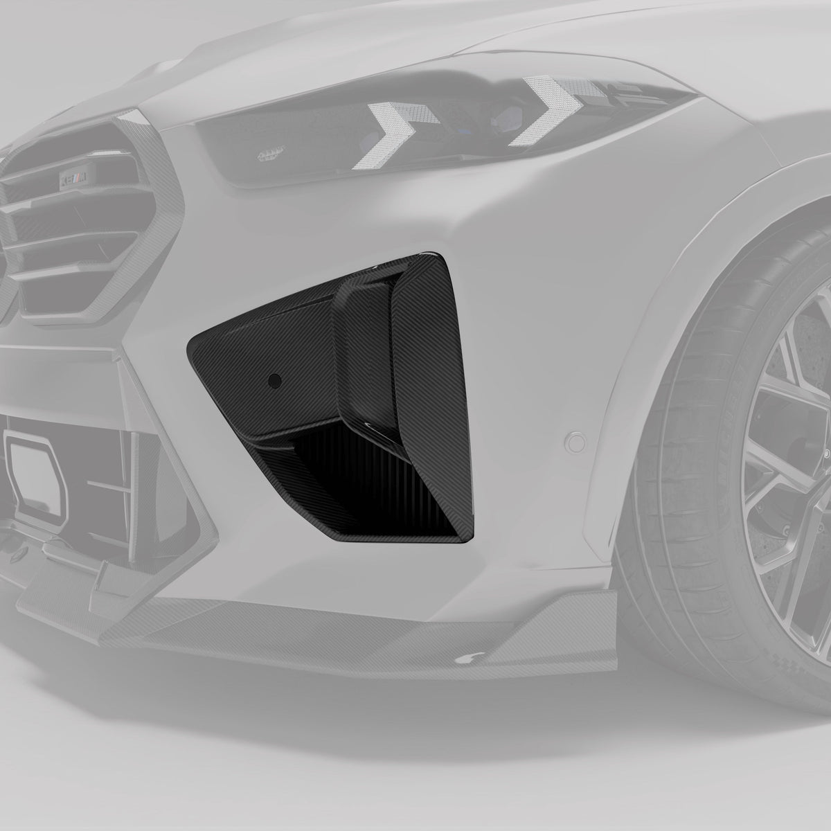 REVOZPORT BMW X6M F96 LCI Carbon Fibre Front Bumper Air Vents (2023+) - Premium Bespoke AutoWorks