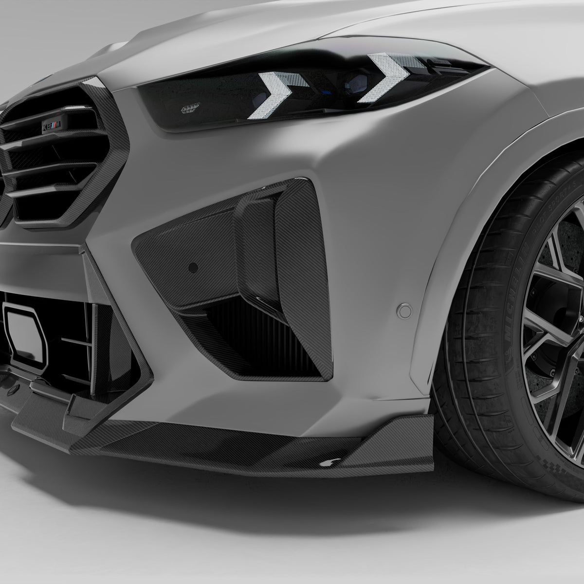 REVOZPORT BMW X6M F96 LCI Carbon Fibre Front Bumper Air Vents (2023+), image 2 - Premium Bespoke AutoWorks