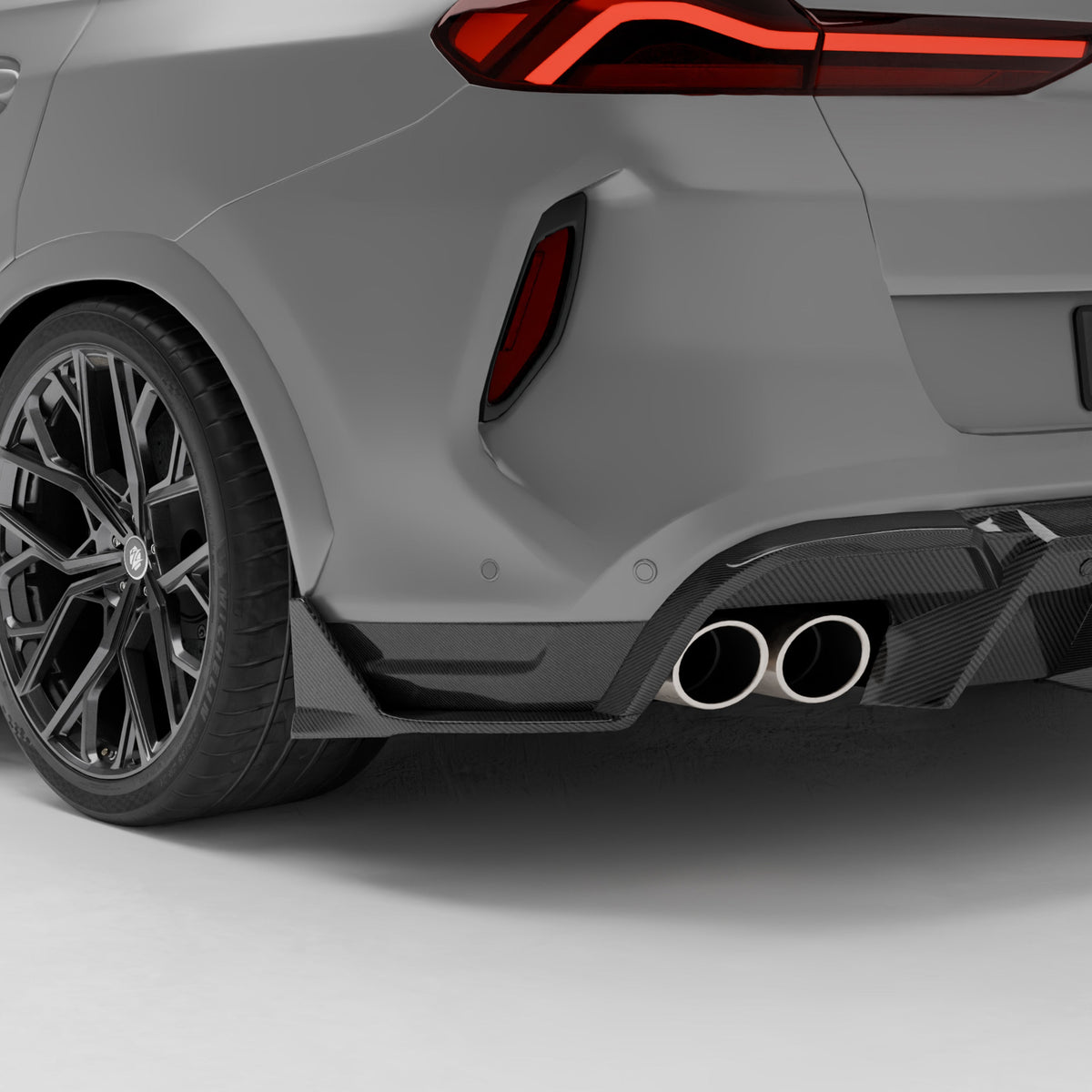 REVOZPORT BMW X6M F96 LCI Carbon Fibre Rear Bumper Splitter (2023+), image 2 - Premium Bespoke AutoWorks