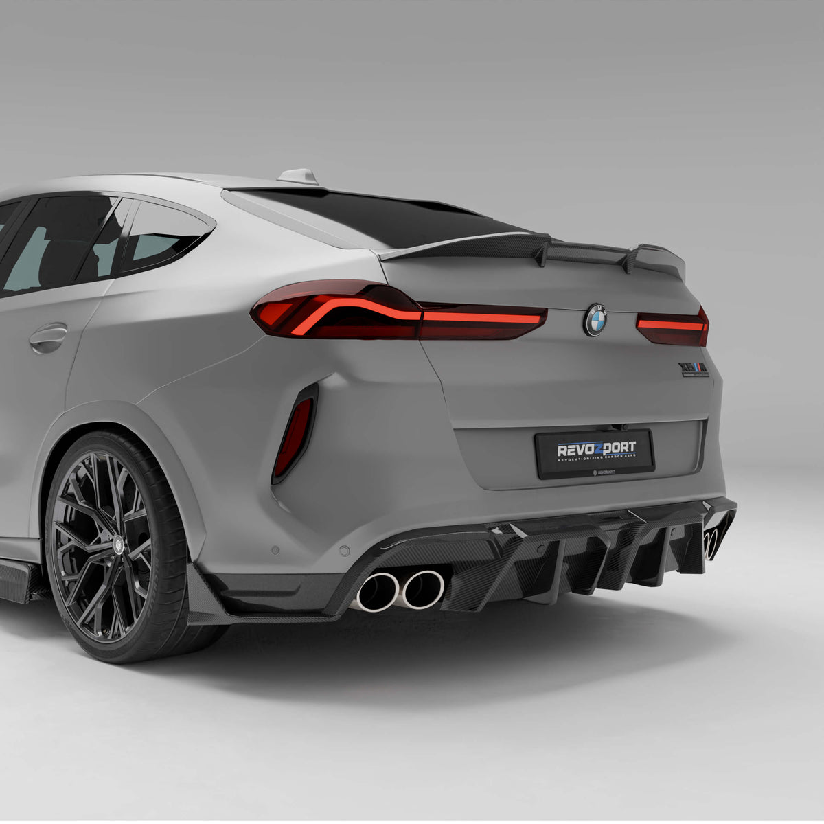 REVOZPORT BMW X6M F96 LCI Carbon Fibre Rear Diffuser (2023+), image 2 - Premium Bespoke AutoWorks