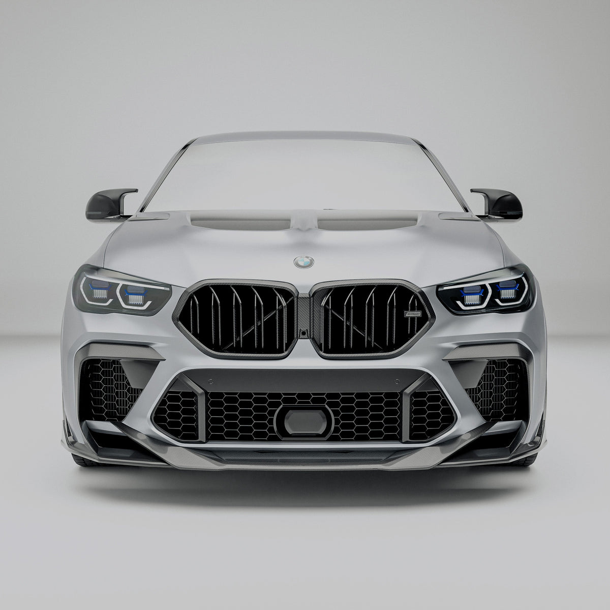 REVOZPORT BMW X6M F96 Pre-LCI Carbon Fibre Front Air Intake Trim (2020-2022), image 2 - Premium Bespoke AutoWorks