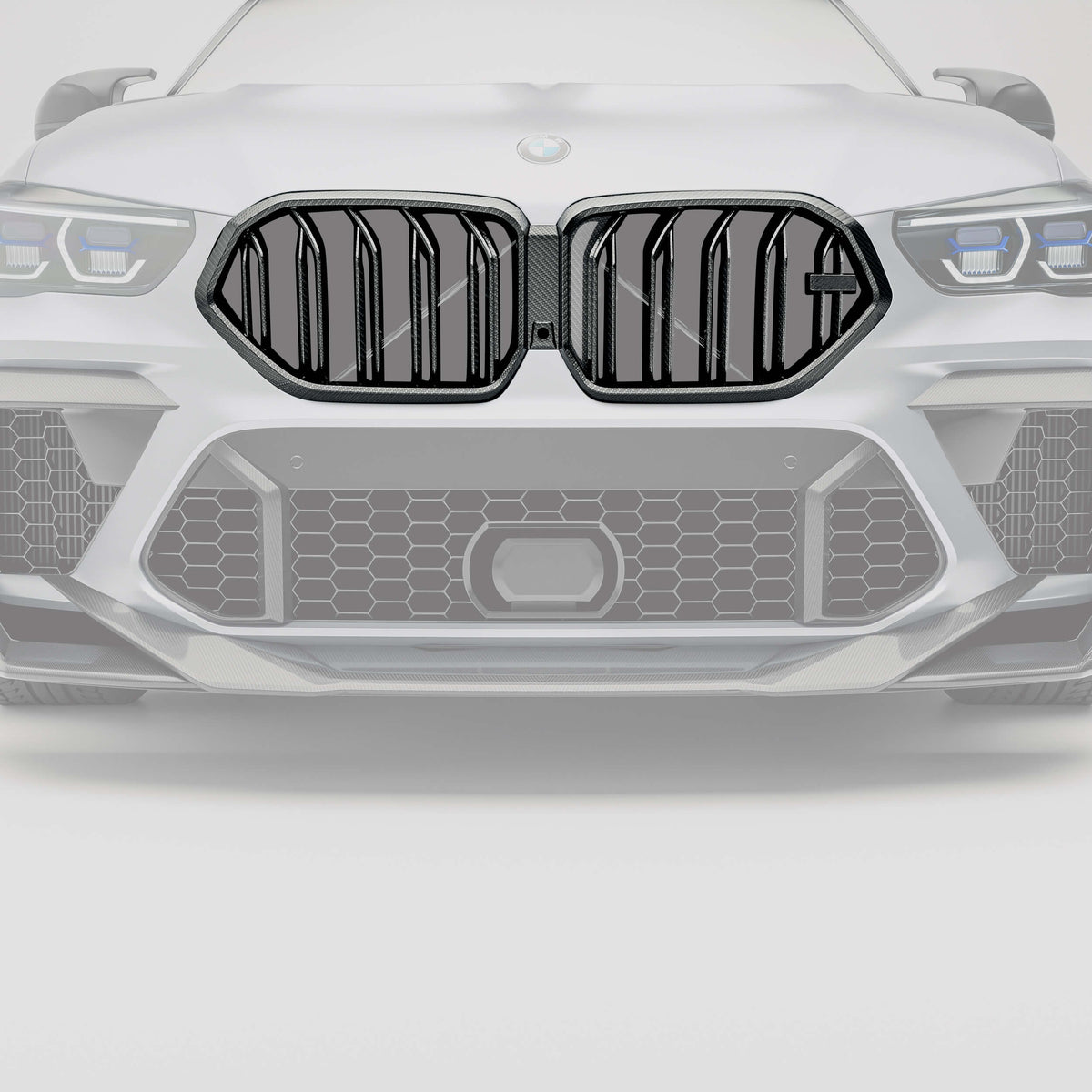 REVOZPORT BMW X6M F96 Pre-LCI Carbon Fibre Front Grille (2020-2022) - Premium Bespoke AutoWorks
