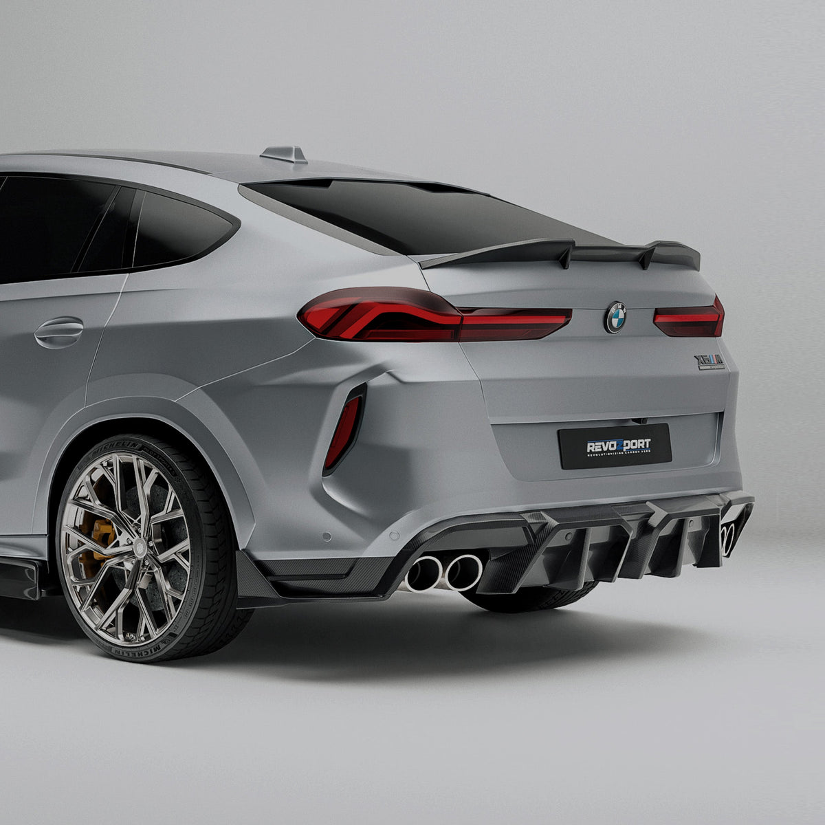 REVOZPORT BMW X6M F96 Pre-LCI Carbon Fibre Rear Diffuser (2020-2023), image 2 - Premium Bespoke AutoWorks