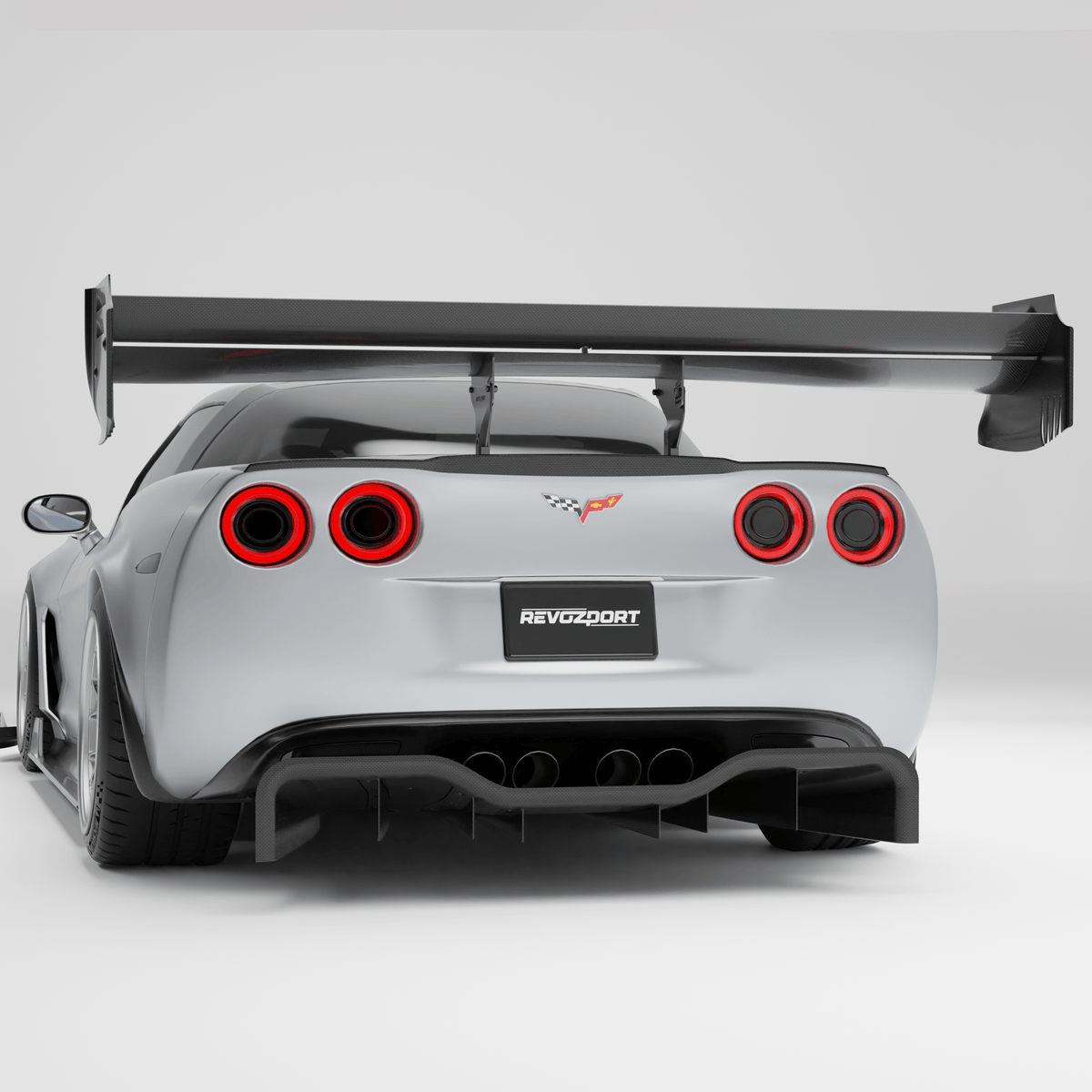 REVOZPORT Chevrolet Corvette C6 Carbon Fibre Rear Spoiler (2005-2013) - Premium Bespoke AutoWorks