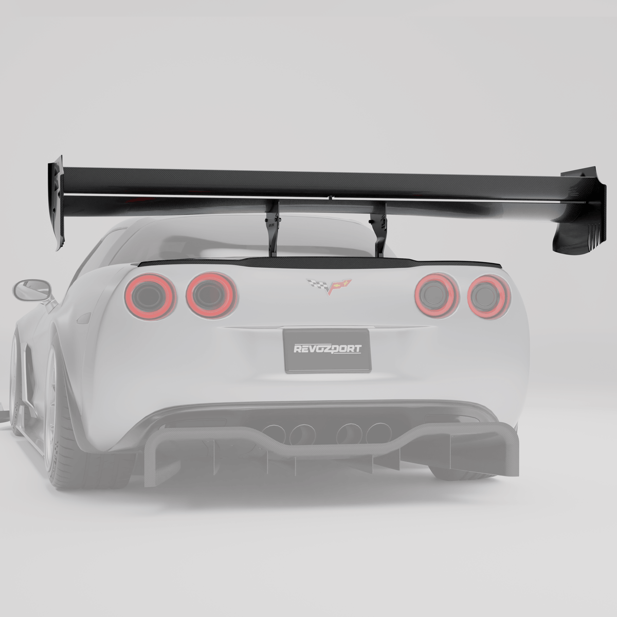 REVOZPORT Chevrolet Corvette C6 Carbon Fibre Rear Spoiler (2005-2013), image 2 - Premium Bespoke AutoWorks